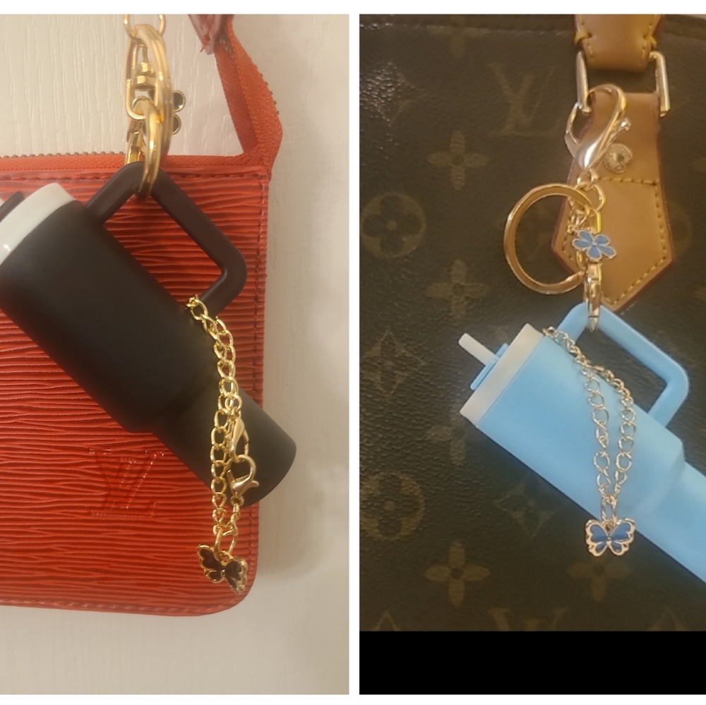 MINI TUMBLER BAG CHARM KEY HOLDER